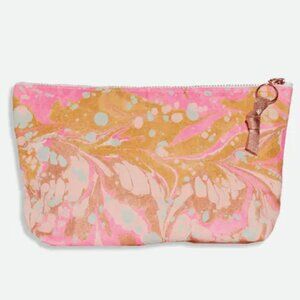 Handmade Astral Marbled Canvas Pouch - Sailor's Delight Small